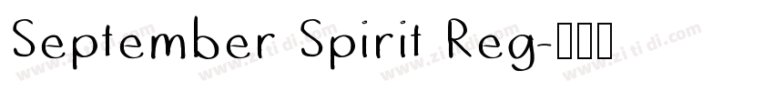 September Spirit Reg字体转换